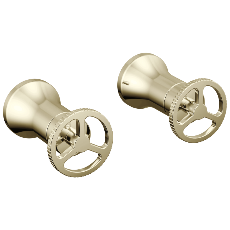 DELTA Trinsic Wheel Handle - Wall Mount Lav — Polished Nickel