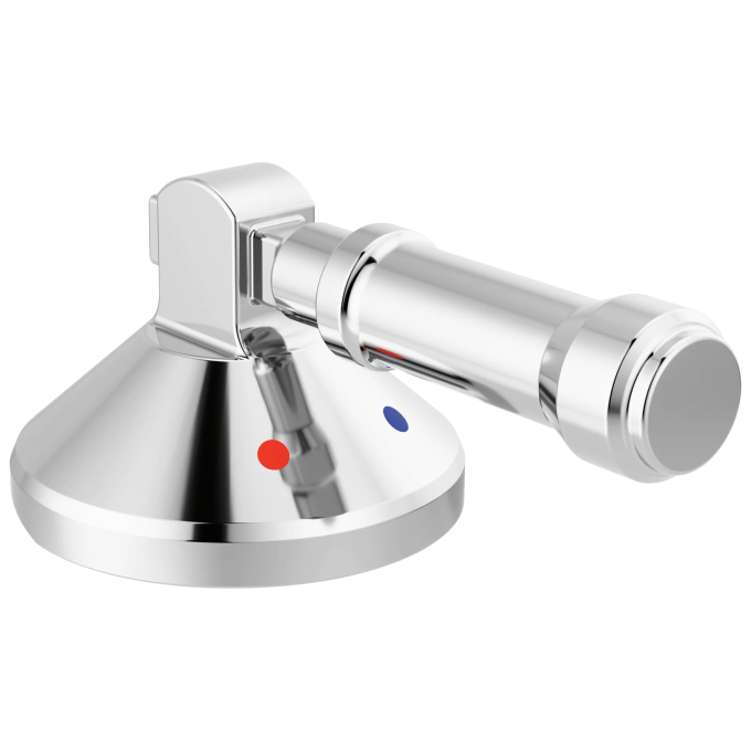 DELTA Broderick 3-Hole Roman Tub w/Hand Shower - Handle Kit-Level — Lumicoat® Chrome