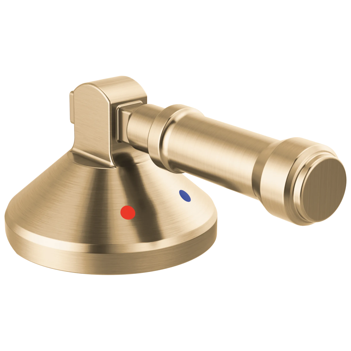 DELTA Broderick 3-Hole Roman Tub w/Hand Shower - Handle Kit-Level — Lumicoat® Champagne Bronze