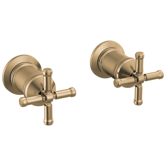 DELTA Broderick Wall Mount Tub Filler Handle Kit-Cross — Lumicoat® Champagne Bronze