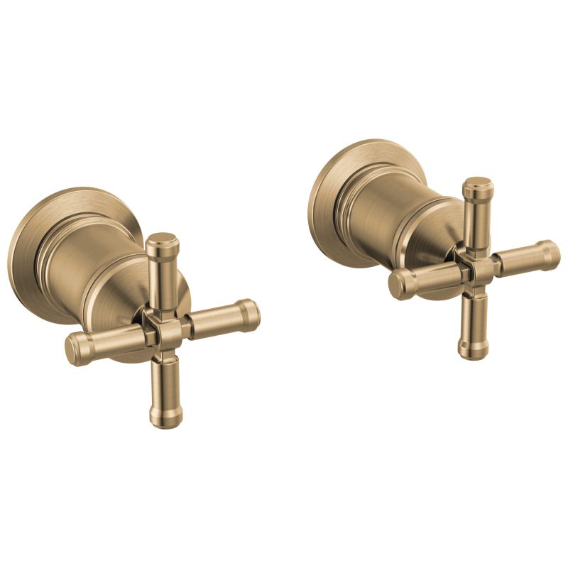 DELTA Broderick Wall Mount Tub Filler Handle Kit-Cross — Lumicoat® Champagne Bronze