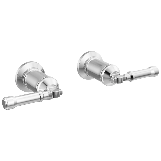 DELTA Broderick Wall Mount Bathroom Faucet Handle Kit-Lever — Lumicoat® Chrome