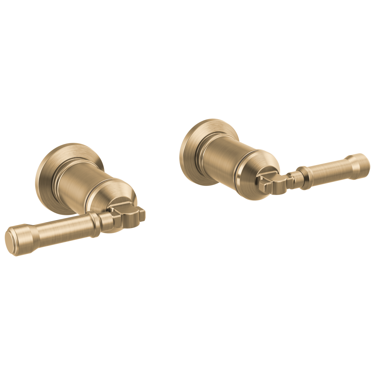 DELTA Broderick Wall Mount Bathroom Faucet Handle Kit-Lever — Lumicoat® Champagne Bronze
