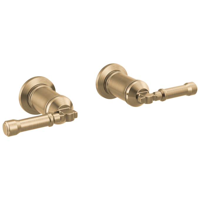 DELTA Broderick Wall Mount Bathroom Faucet Handle Kit-Lever — Lumicoat® Champagne Bronze