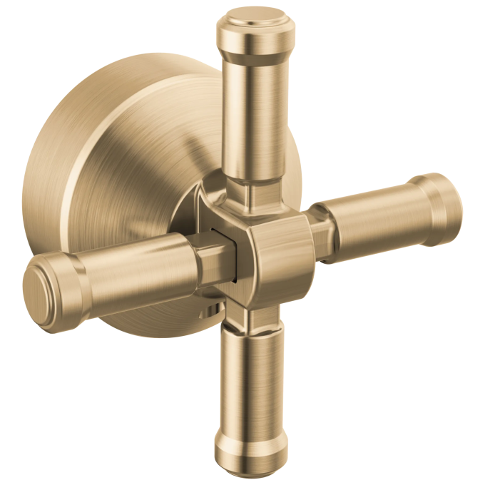 DELTA Broderick Free Standing Tub Filler Handle Kit-Cross — Lumicoat® Champagne Bronze