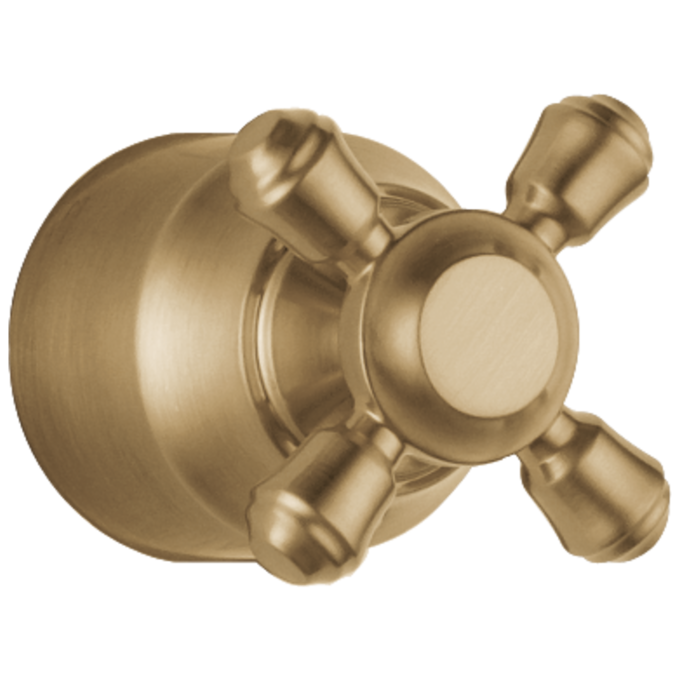 DELTA Cassidy Metal Cross Handle Kit - Transfer Valve — Champagne Bronze