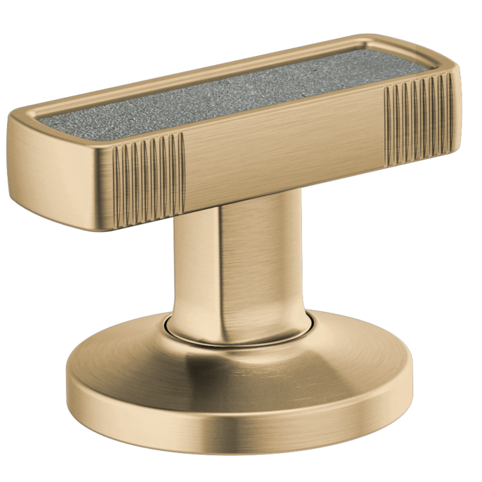 BRIZO Kintsu Widespread Lavatory Knob with Concrete Inlay Handle Kit — Luxe Gold