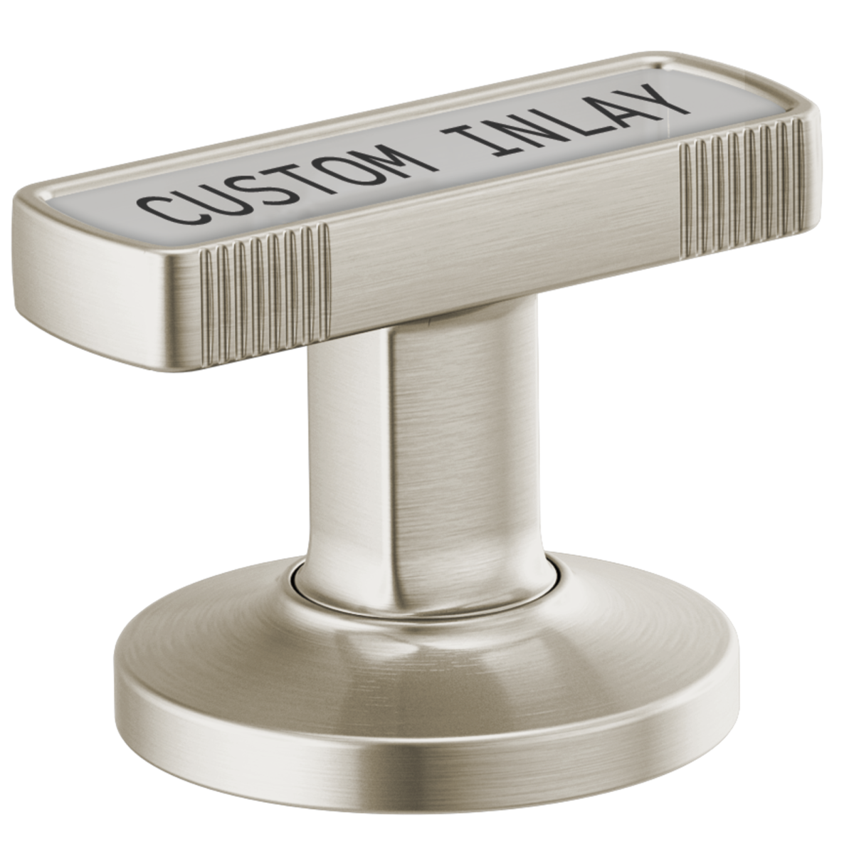 BRIZO Kintsu Widespread Lavatory Knob with Custom Inlay Handle Kit — Luxe Nickel