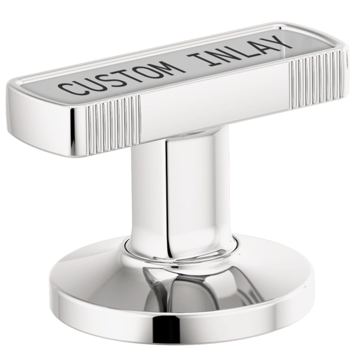 BRIZO Kintsu Widespread Lavatory Knob with Custom Inlay Handle Kit — Chrome