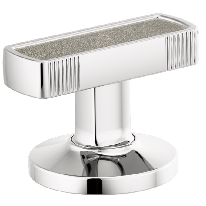 BRIZO Kintsu Widespread Lavatory Knob with Concrete Inlay Handle Kit — Chrome