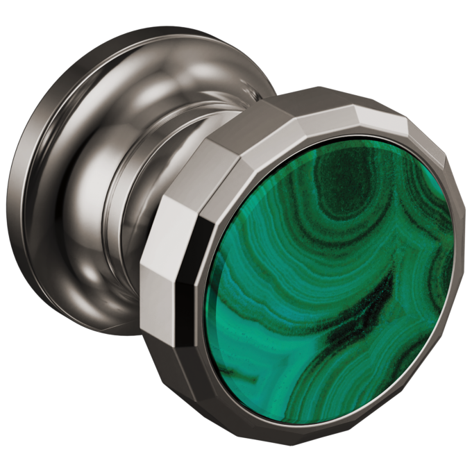 BRIZO Beauclere Wall Mount Lavatory Wheel Handle Kit — Brilliance Black Onyx / Malachite