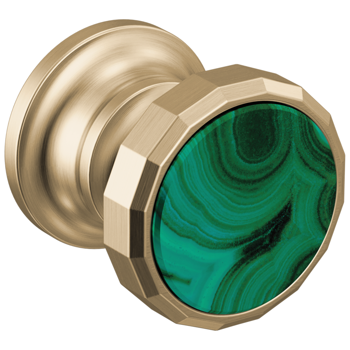 BRIZO Beauclere Wall Mount Lavatory Wheel Handle Kit — Luxe Gold / Malachite