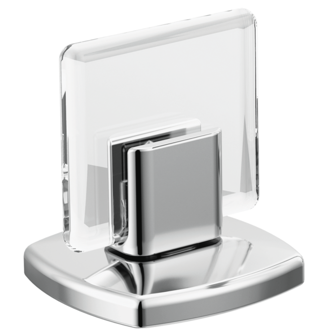 BRIZO Allaria Widespread Lavatory Knob Handle Kit — Polished Chrome / Clear Acrylic