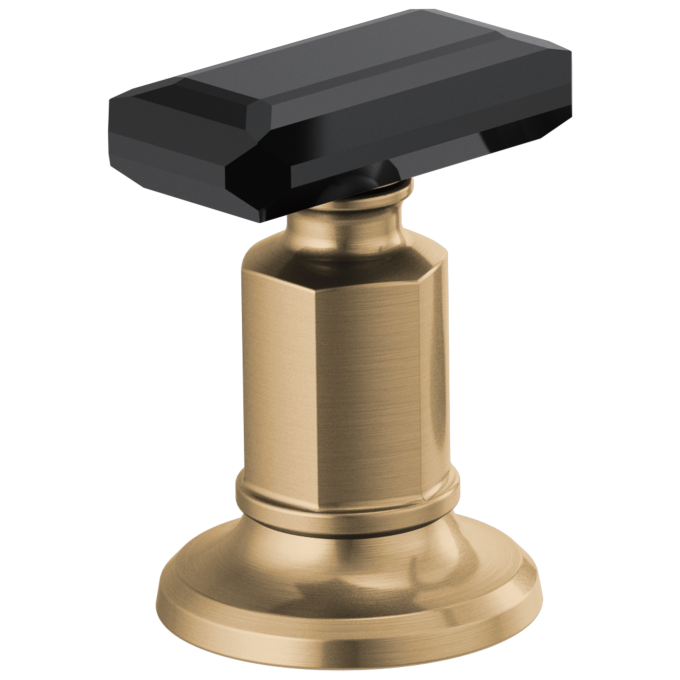 BRIZO Invari Widespread Lavatory Black Crystal Knob Handle Kit — Luxe Gold / Black Crystal