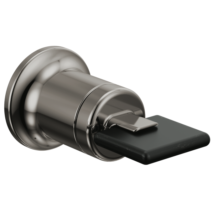 BRIZO Allaria Two-Hole, Single-Handle Wall Mount Lavatory Faucet Knob Handle Kit — Brilliance Black Onyx / Matte Black