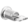BRIZO Allaria Two-Hole, Single-Handle Wall Mount Lavatory Faucet Knob Handle Kit — Polished Chrome / Clear Acrylic