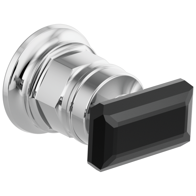 BRIZO Invari Wall Mount Lavatory Black Crystal Knob Handle Kit — Polished Chrome / Black Crystal