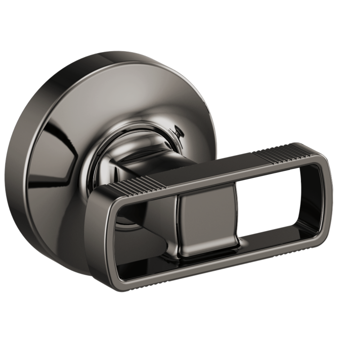 BRIZO Kintsu Two-Handle Wall Mount Tub Filler Knob Handle Kit — Brilliance Black Onyx