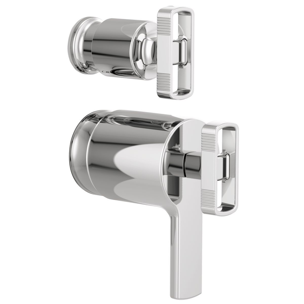BRIZO Kintsu TempAssure Thermostatic Valve with Diverter Trim Knob Handle Kit — Chrome