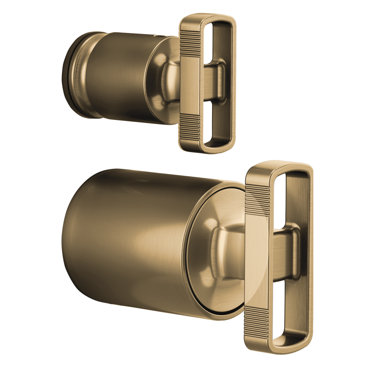 BRIZO Kintsu Pressure Balance Valve with Integrated Diverter Trim Knob Handle Kit — Luxe Gold