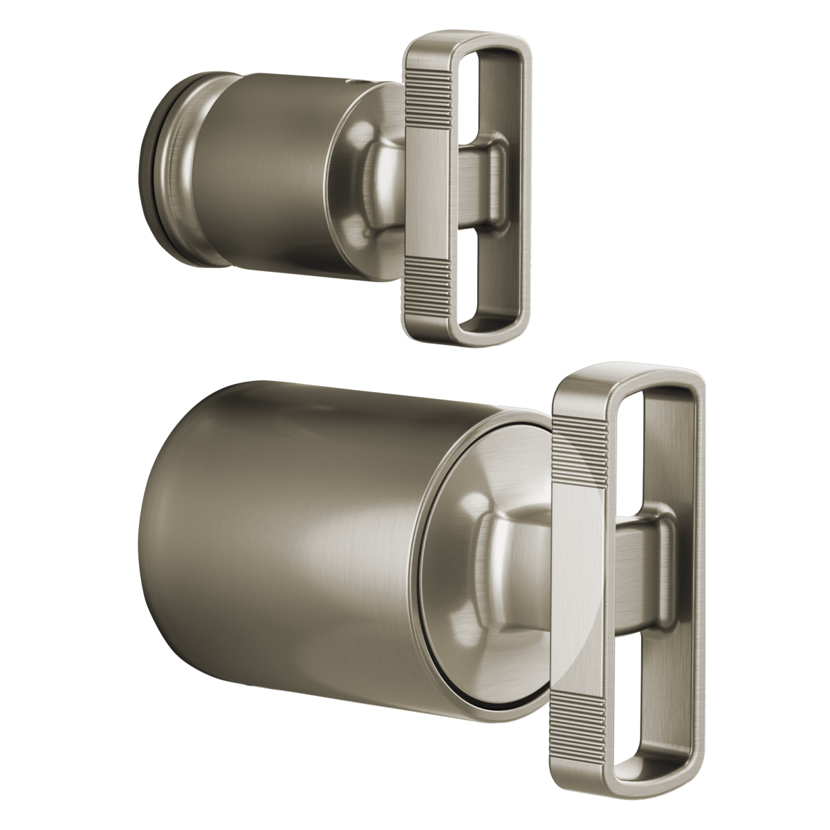 BRIZO Kintsu Pressure Balance Valve with Integrated Diverter Trim Knob Handle Kit — Luxe Nickel