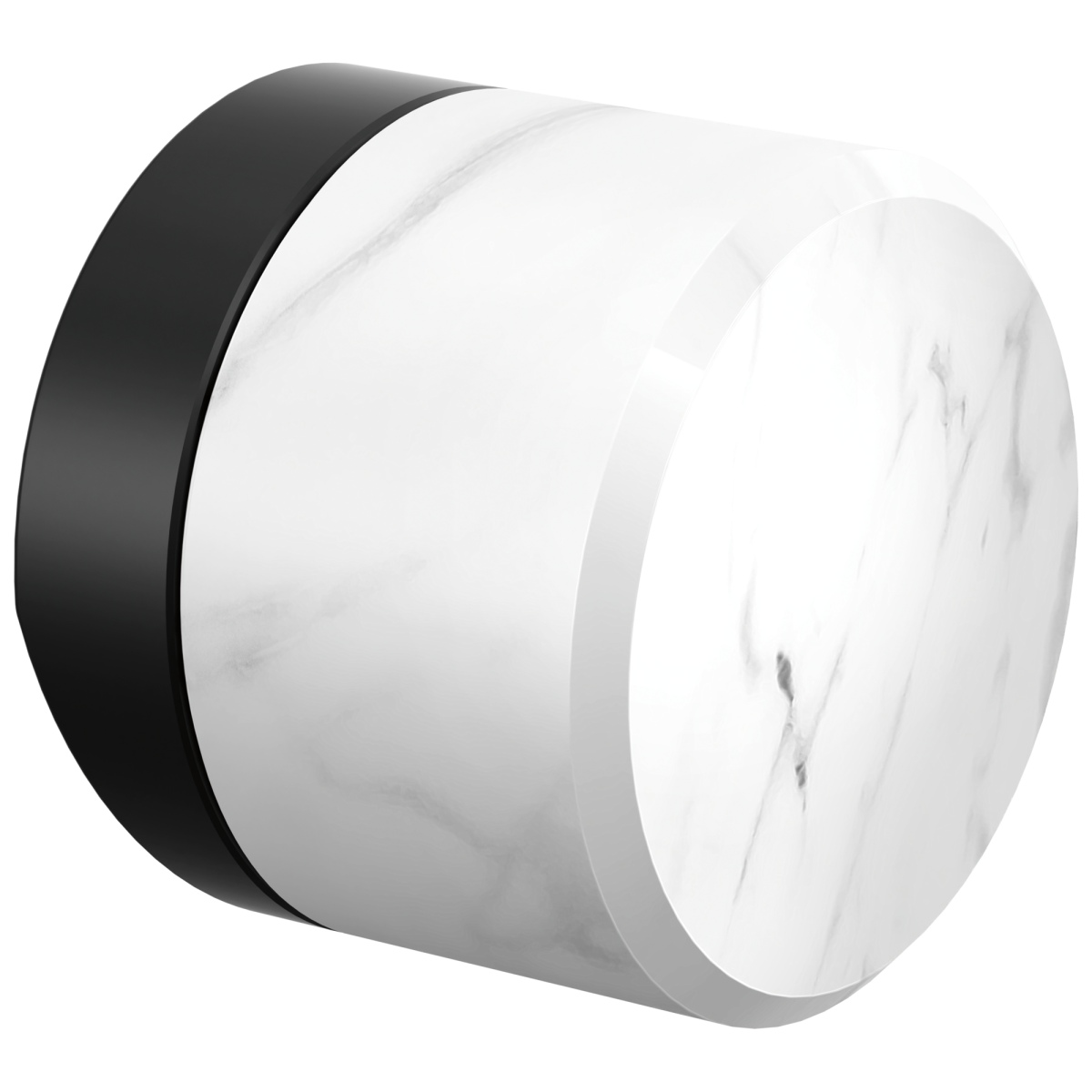 BRIZO Odin Kitchen Faucet White Marble Knob Handle Kit — Matte Black / Marble
