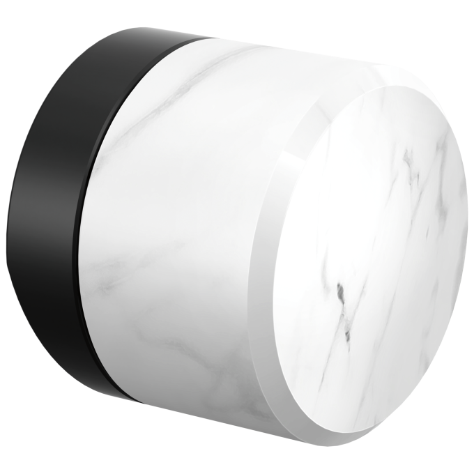 BRIZO Odin Kitchen Faucet White Marble Knob Handle Kit — Matte Black / Marble