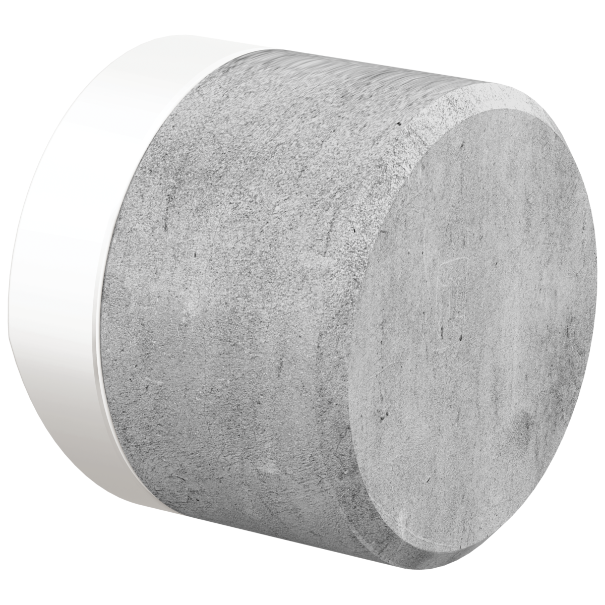 BRIZO Odin Knob with Concrete — Matte White / Concrete