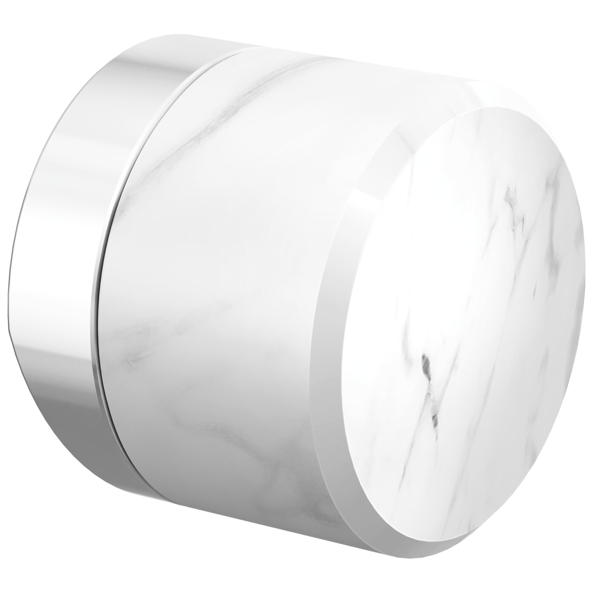 BRIZO Odin Kitchen Faucet White Marble Knob Handle Kit — Polished Chrome / Marble