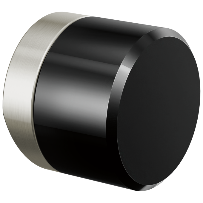 BRIZO Odin Kitchen Faucet Black Crystal Knob Handle Kit — Stainless Steel / Black Crystal