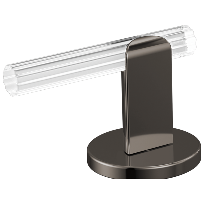 BRIZO Roccesco Widespread Lavatory Lever Handle Kit — Brilliance Black Onyx / Clear