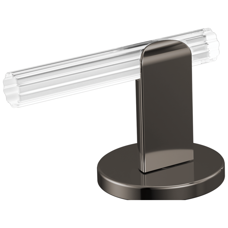 BRIZO Roccesco Widespread Lavatory Lever Handle Kit — Brilliance Black Onyx / Clear