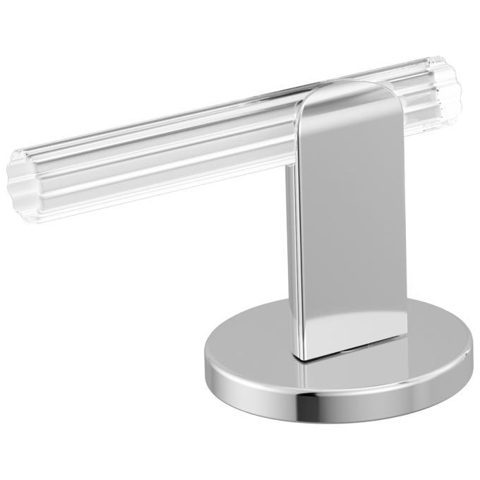 BRIZO Roccesco Widespread Lavatory Lever Handle Kit — Polished Chrome / Clear Acrylic