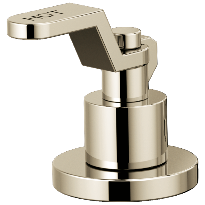 BRIZO Litze Widespread Lavatory Industrial Lever Handle Kit — Polished Nickel
