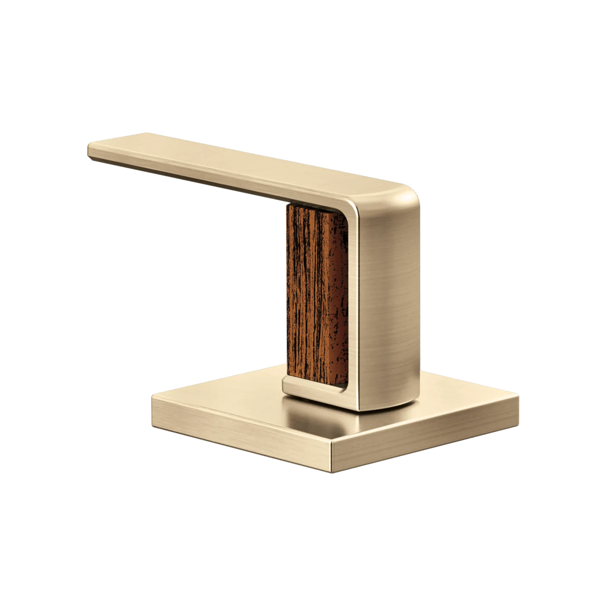 BRIZO Frank Lloyd Wright Widespread Lavatory Gap Lever Handle Kit — Luxe Gold / Wood