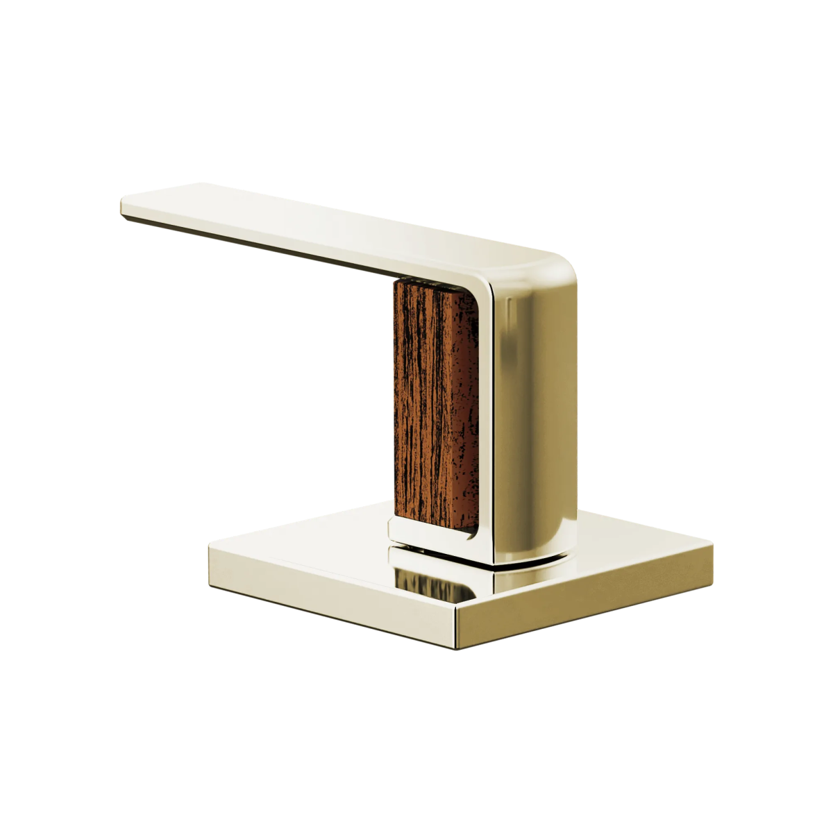 BRIZO Frank Lloyd Wright Widespread Lavatory Gap Lever Handle Kit — Polished Nickel / Wood