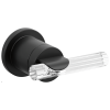 BRIZO Roccesco Single-Handle Wall Mount Lavatory Lever Handle Kit — Matte Black / Clear