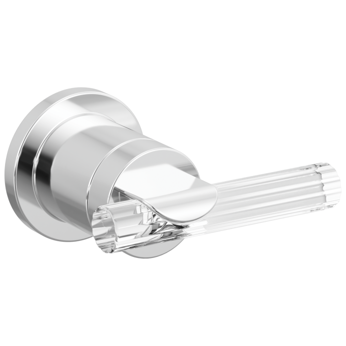 BRIZO Roccesco Single-Handle Wall Mount Lavatory Lever Handle Kit — Polished Chrome / Clear Acrylic