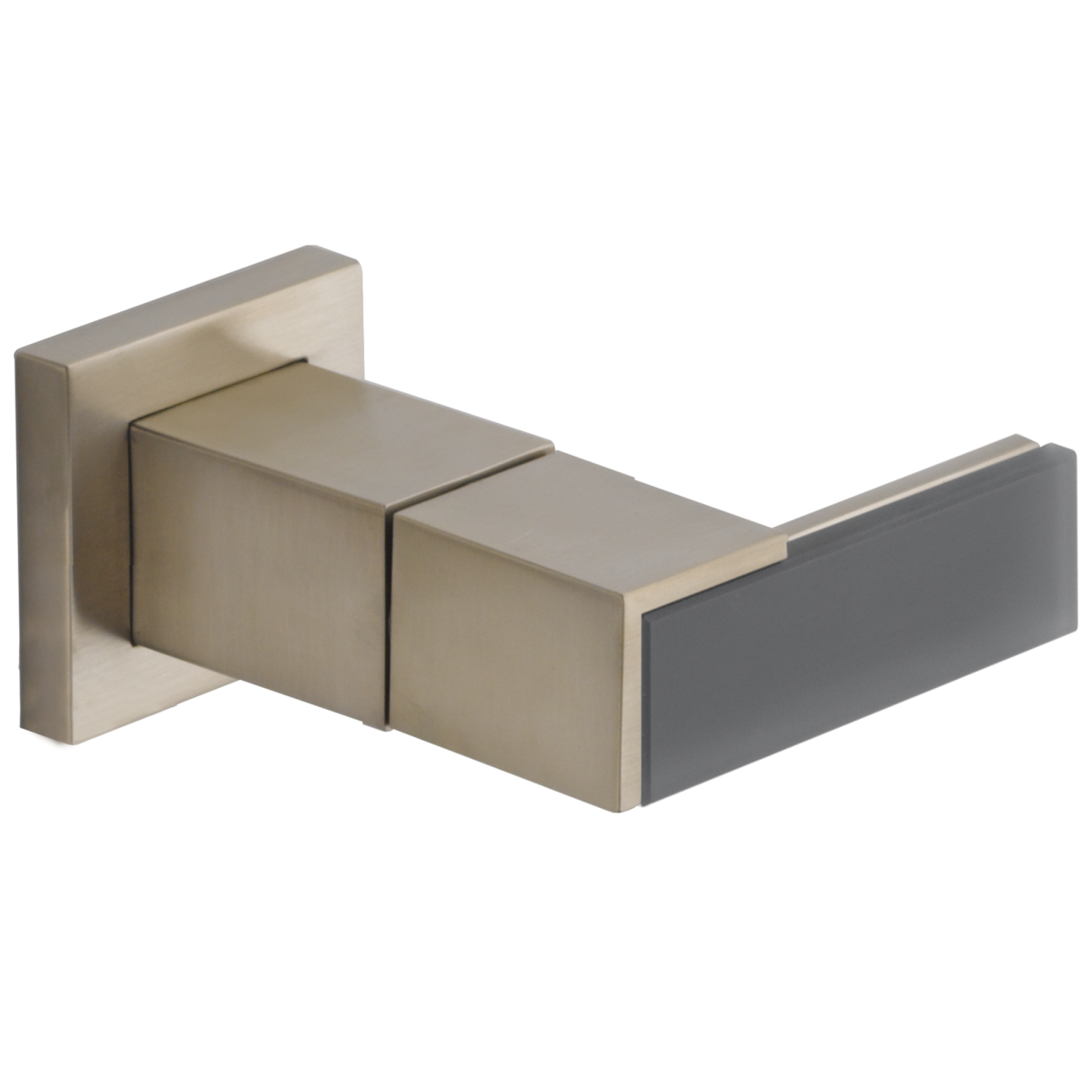 BRIZO Siderna Wall Mount Lavatory Solar Gray Glass Lever Handle Kit — Brushed Nickel