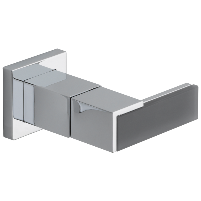 BRIZO Siderna Wall Mount Lavatory Solar Gray Glass Lever Handle Kit — Chrome