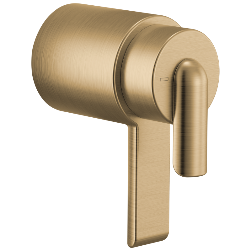 BRIZO Roccesco TempAssure Thermostatic Valve Trim Bent Lever Handle Kit — Luxe Gold