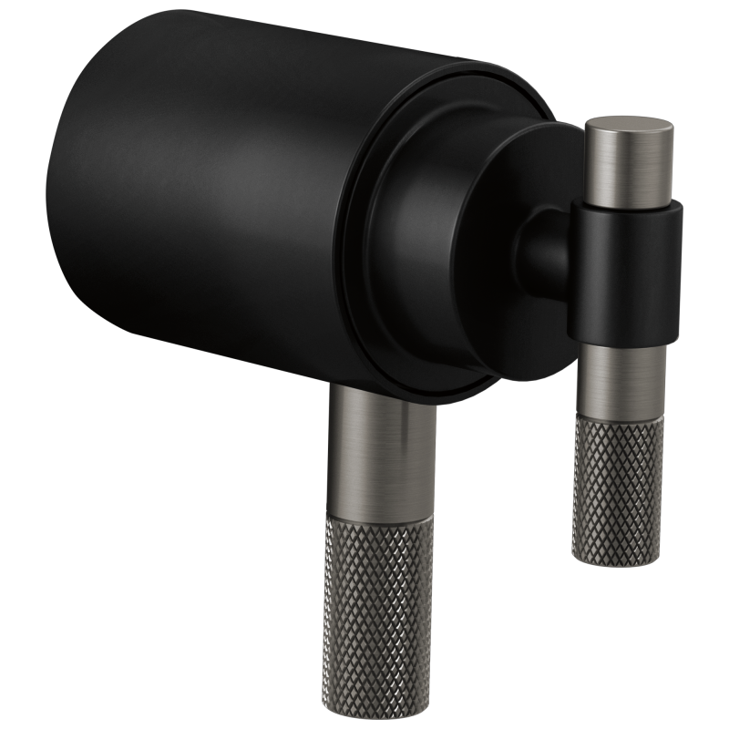 BRIZO Litze Tempassure Thermostatic Trim Handle Kit - T-Lever — MATTE BLACK/LUXE STEEL