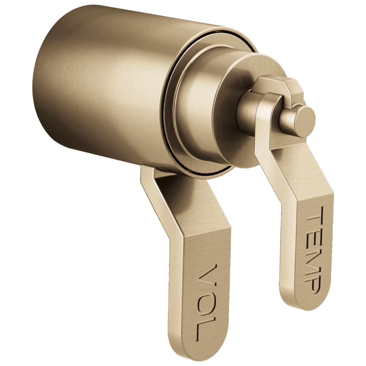 BRIZO Litze TempAssure Thermostatic Valve Trim Industrial Lever Handle Kit — Luxe Gold
