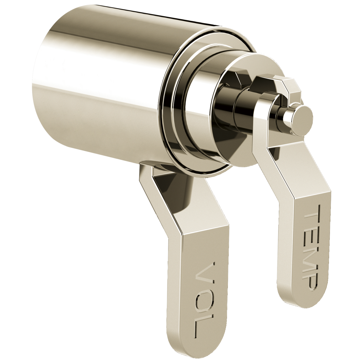 BRIZO Litze TempAssure Thermostatic Valve Trim Industrial Lever Handle Kit — Polished Nickel