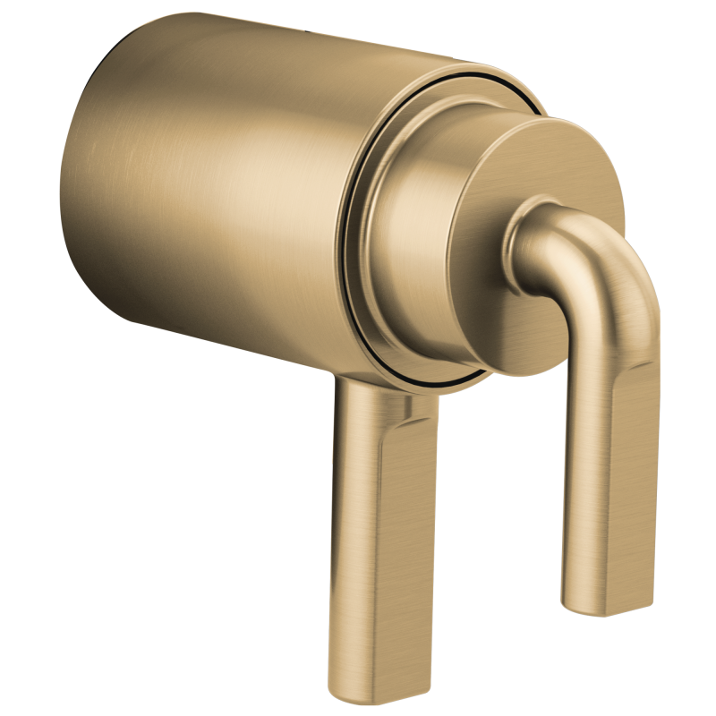 BRIZO Litze TempAssure Thermostatic Valve Trim Notch Lever Handle Kit — Luxe Gold