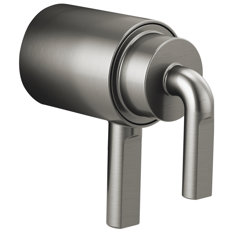 BRIZO Litze TempAssure Thermostatic Valve Trim Notch Lever Handle Kit — Luxe Steel