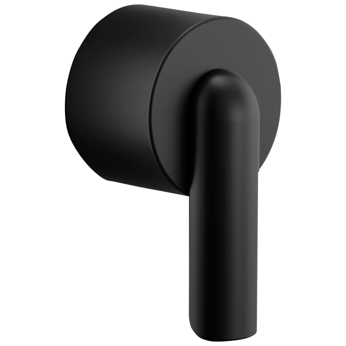 BRIZO Roccesco Pressure Balance Valve Trim Bent Lever Handle Kit — Matte Black