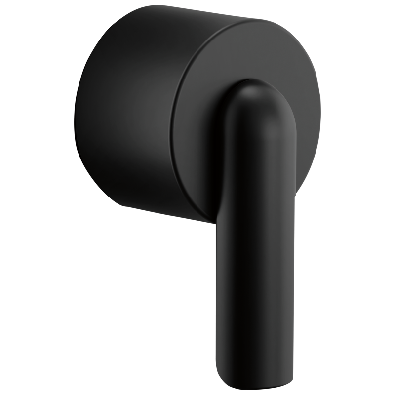 BRIZO Roccesco Pressure Balance Valve Trim Bent Lever Handle Kit — Matte Black