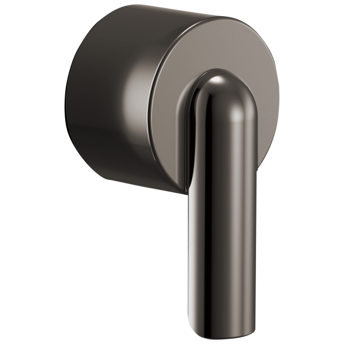 BRIZO Roccesco Pressure Balance Valve Trim Bent Lever Handle Kit — Brilliance Black Onyx