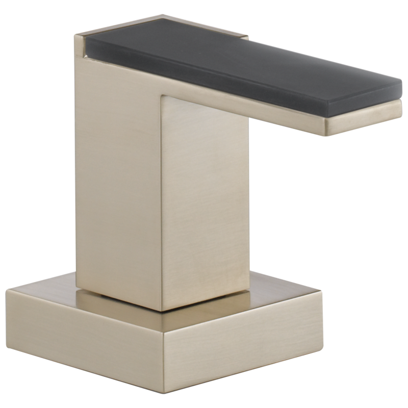 BRIZO Siderna Roman Tub Faucet Solar Gray Glass Lever Handle Kit — Brushed Nickel